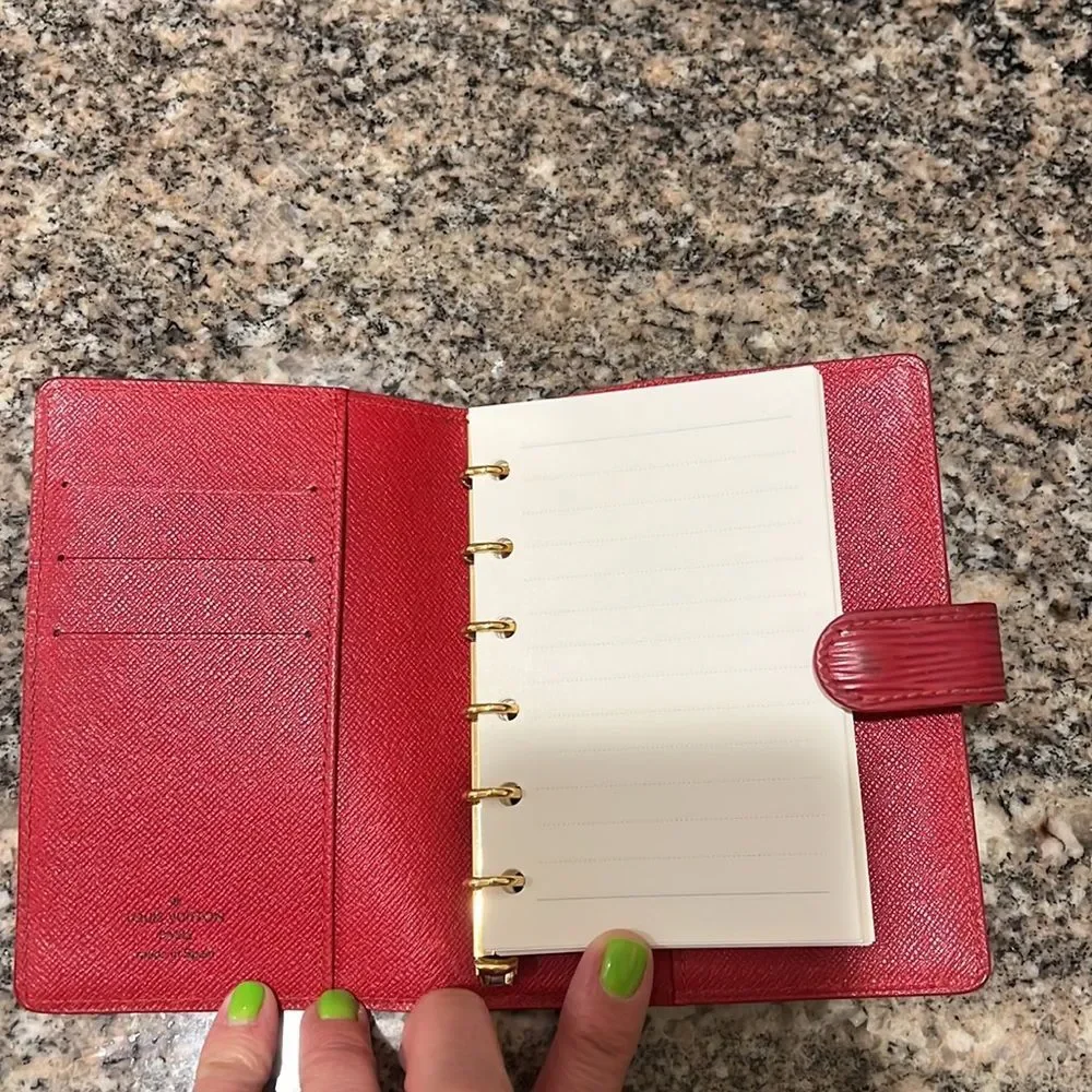 Authentic Louis Vuitton Epi Agenda PM